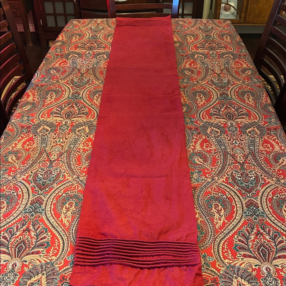 Elegant Red Table Runner